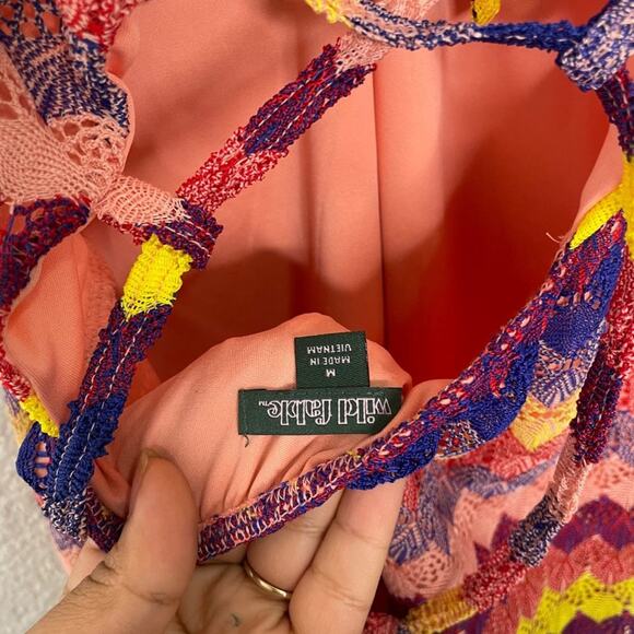 Wild Fable Target Womens Dress Size M Multicolored Long Summer Pull On Maxi - Picture 3 of 14